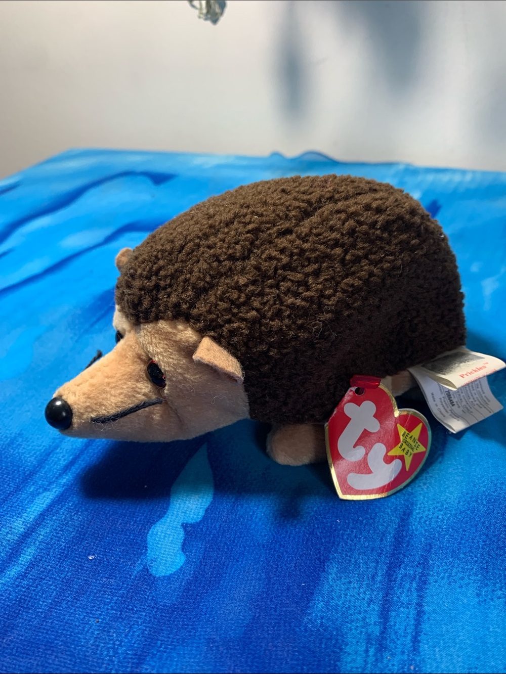 Ty “Prickles” Hedgehog Plush in Brown and Tan